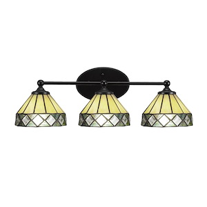 Capri - 3 Light Bath Bar-7.75 Inches Tall and 23.5 Inches Length - 1155614