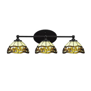 Capri - 3 Light Bath Bar-7.5 Inches Tall and 23.75 Inches Length - 1160032