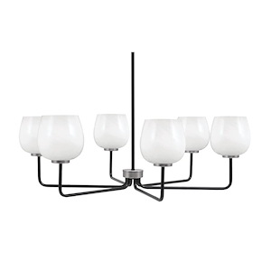 Sandia - 6 Light Chandelier-11 Inch Tall and 36 Inch Wide - 1373522