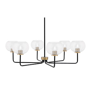Sandia - 6 Light Chandelier-10.5 Inch Tall and 36.75 Inch Wide - 1373521