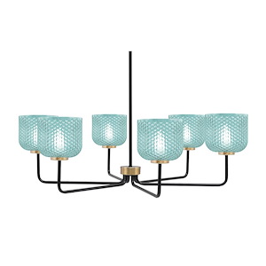 Sandia - 6 Light Chandelier-10.5 Inch Tall and 36 Inch Wide - 1373520