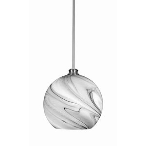 Kimbro - 1 Light Stem Hung Pendant with Hang Straight Swivel-15.5 Inches Tall and 13.75 Inches Wide - 1339320
