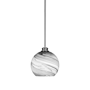 Kimbro - 1 Light Stem Hung Pendant with Hang Straight Swivel-10 Inches Tall and 9.5 Inches Wide - 1339305