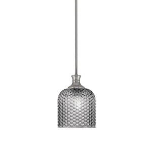 Zola - 1 Light Stem Hung Pendant with Hang Straight Swivel-9.75 Inches Tall and 7 Inches Wide - 1339228