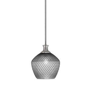 Zola - 1 Light Stem Hung Pendant with Hang Straight Swivel-10.75 Inches Tall and 9 Inches Wide - 1339255
