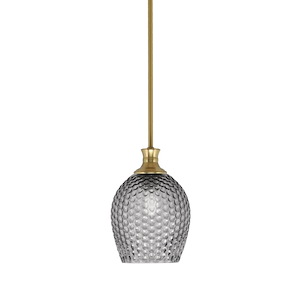 Zola - 1 Light Stem Hung Pendant with Hang Straight Swivel-10.75 Inches Tall and 7.5 Inches Wide - 1339312