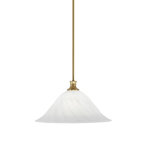 Stem - 1 Light Pendant With Hang Straight Swivel-10.5 Inches Tall and 20 Inches Wide - 1290471