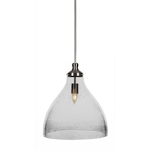 Juno - 1 Light Stem Hung Pendant with Hang Straight Swivel-17.5 Inches Tall and 16 Inches Wide - 1339487