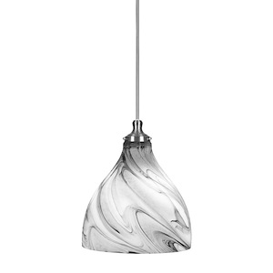 Juno - 1 Light Stem Hung Pendant with Hang Straight Swivel-19 Inches Tall and 17.5 Inches Wide - 1339250