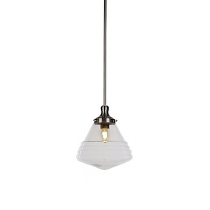 Juno - 1 Light Stem Hung Stem Hung Pendant-11.5 Inches Tall and 9.75 Inches Wide - 1219538