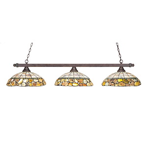 Square - 3 Light Island-12.75 Inches Tall and 16 Inches Wide - 1339256