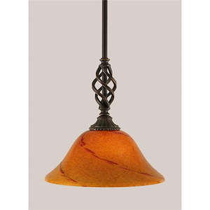 Elegante - 1 Light Stem Mini Pendant With Hang Straight Swivel-10.5 Inches Tall and 10 Inches Wide - 439197
