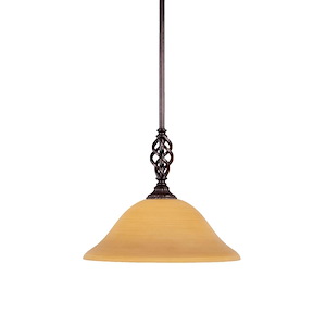 Elegante - 1 Light Stem Mini Pendant With Hang Straight Swivel-11.5 Inches Tall and 12 Inches Wide - 1150091