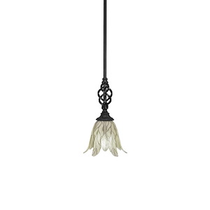 Elegante - 1 Light Mini Pendant With Hang Straight Swivel-11.25 Inches Tall and 7 Inches Wide - 1333822