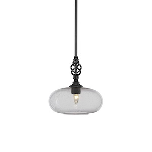 Elegante - 1 Light Mini Pendant With Hang Straight Swivel-12.25 Inches Tall and 13 Inches Wide - 1333882