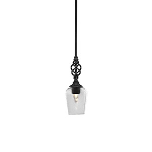 Elegante - 1 Light Mini Pendant With Hang Straight Swivel-12 Inches Tall and 5 Inches Wide - 1333713