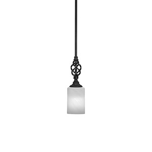 Elegante - 1 Light Mini Pendant With Hang Straight Swivel-11.75 Inches Tall and 4 Inches Wide - 1333755