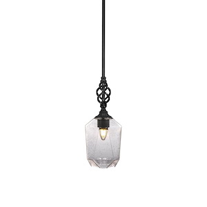 Elegante - 1 Light Mini Pendant With Hang Straight Swivel-14.25 Inches Tall and 6.25 Inches Wide - 1333715