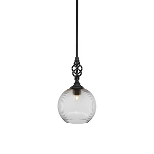 Elegante - 1 Light Mini Pendant With Hang Straight Swivel-18.25 Inches Tall and 13.75 Inches Wide - 1333754