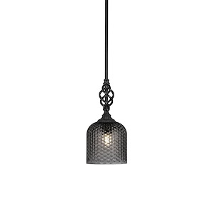 Elegante - 1 Light Mini Pendant With Hang Straight Swivel-13.25 Inches Tall and 7 Inches Wide - 1219262