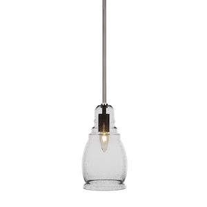 Palisade - 1 Light Stem Hung Stem Hung Pendant-11 Inches Tall and 6 Inches Wide - 1219365