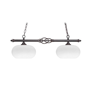 Elegante - 2 Light Island-10 Inch Tall and 31.75 Inch Length - 1364301