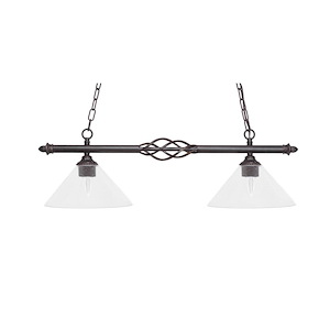 Elegante - 2 Light Island-9 Inch Tall and 31.5 Inch Length - 1364302