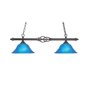 Elegante - 2 Light Island-8.5 Inch Tall and 31.75 Inch Length - 1364304