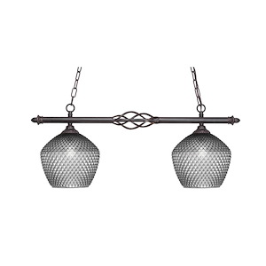 Elegante - 2 Light Island-12.75 Inch Tall and 31.75 Inch Length - 1364308