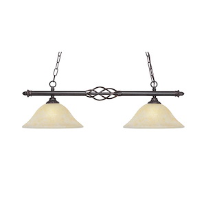 Elegante - 2 Light Island-9.25 Inches Tall and 12 Inches Wide - 359829