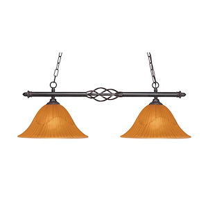Elegante - 2 Light Island-10.75 Inches Tall and 14 Inches Wide - 359826
