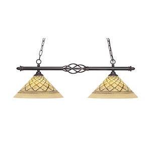 Elegante - 2 Light Island-9.75 Inches Tall and 12 Inches Wide - 699499