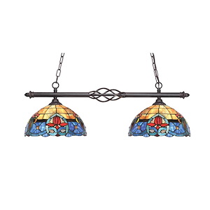 Elegante - 2 Light Island-10.5 Inch Tall and 32.25 Inch Length - 1364311