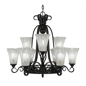 Elegante - 9 Light Chandelier-27 Inches Tall and 28.75 Inches Wide - 699613