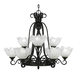 Elegante - 9 Light Chandelier-27 Inches Tall and 30.5 Inches Wide - 699612
