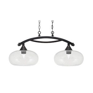 Bow - 2 Light Island-15 Inch Tall and 33.25 Inch Length - 1364315