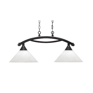 Bow - 2 Light Island-12.25 Inch Tall and 30 Inch Length - 1364317