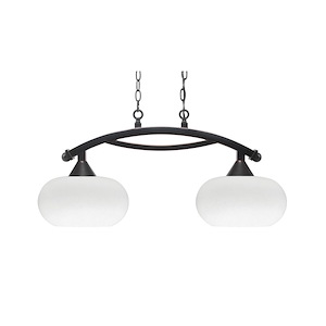 Bow - 2 Light Island-14 Inch Tall and 30 Inch Length - 1364316