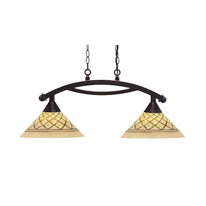Bow - 2 Light Island-13 Inches Tall and 12 Inches Wide - 699540