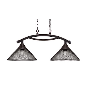 Bow - 2 Light Island-14.25 Inch Tall and 32.75 Inch Length - 1364313