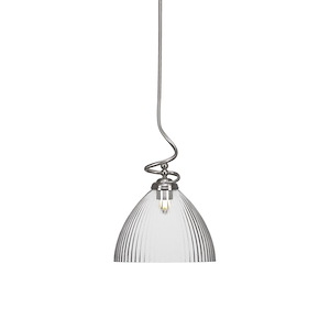 Capri - 1 Light Stem Pendant With Hang Straight Swivel-18.25 Inches Tall and 10.75 Inches Wide - 1118641