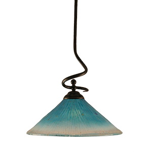 Capri - 1 Light Stem Pendant With Hang Straight Swivel-16.25 Inches Tall and 16 Inches Wide - 360111