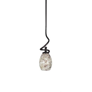 Capri - 1 Light Stem Mini Pendant With Hang Straight Swivel-16.5 Inches Tall and 7 Inches Wide - 489998
