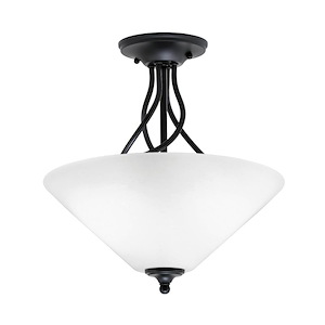 Capri - 3 Light Semi-Flush Mount-16 Inches Tall and 16 Inches Wide - 1107693