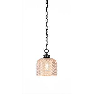 Zola - 1 Light Dome Chain Hung Pendant-6.75 Inch Tall and 6 Inch Wide - 1431163