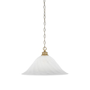Chain - 1 Light Chain Hung Pendant-11.5 Inches Tall and 20 Inches Wide - 1290479