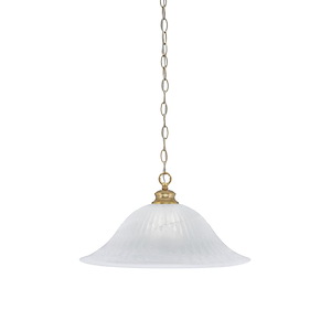 Chain - 1 Light Chain Hung Pendant-10 Inches Tall and 20 Inches Wide - 1290480
