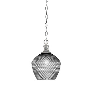 Zola - 1 Light Chain Hung Pendant-12.5 Inches Tall and 9.25 Inches Wide - 1339283