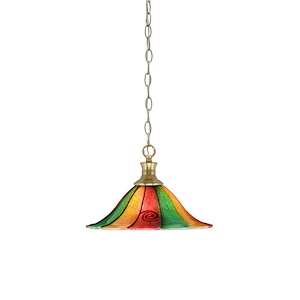 Chain - 1 Light Chain Hung Pendant-8.75 Inches Tall and 14 Inches Wide - 1290489