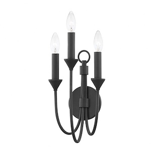 Cate - 3 Light Wall Sconce In Transitional Essentials and Thoughtful Simplicity Style-17.5 Inches Tall and 7.75 Inches Wide - 1067703